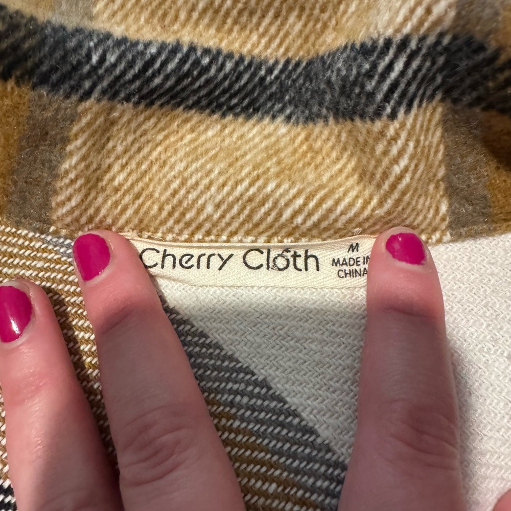 Plaid Button-Up Shacket - Picture 3 of 3